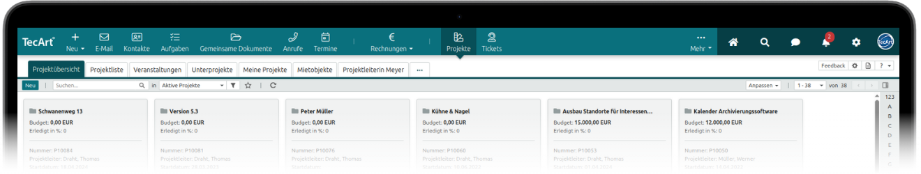Projekte in TecArt