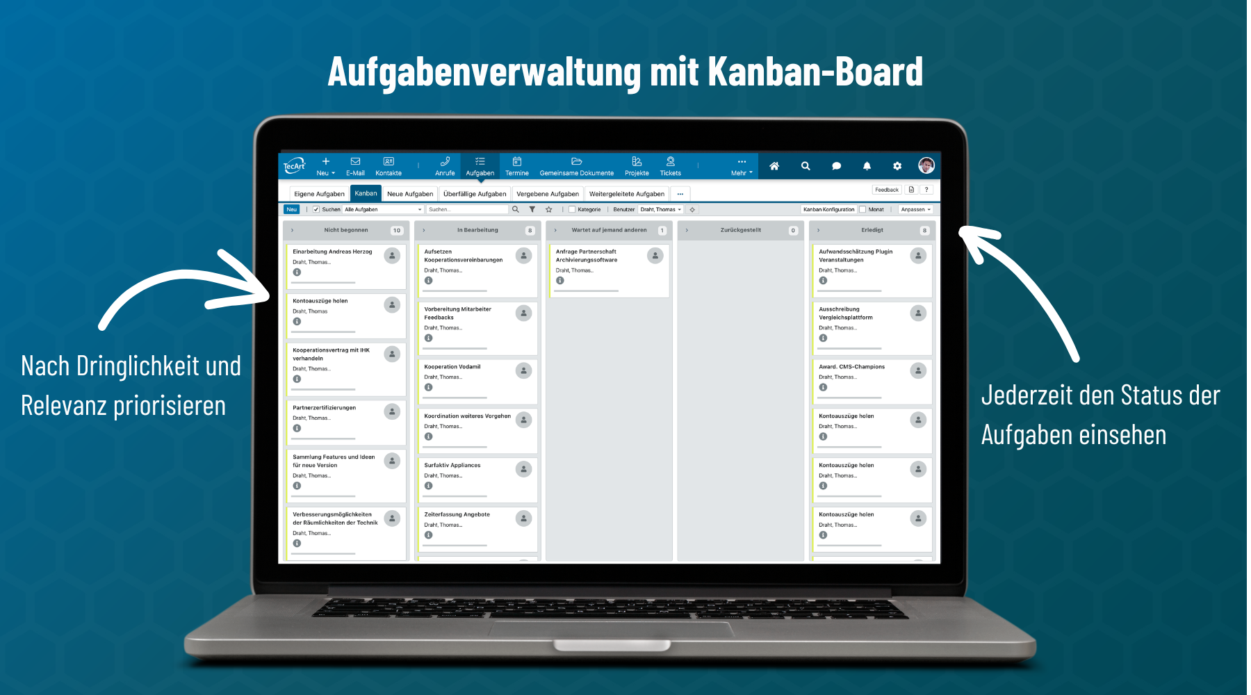 Vorschau des Kanban-Boards
