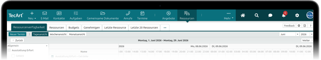 Ressourcen in TecArt