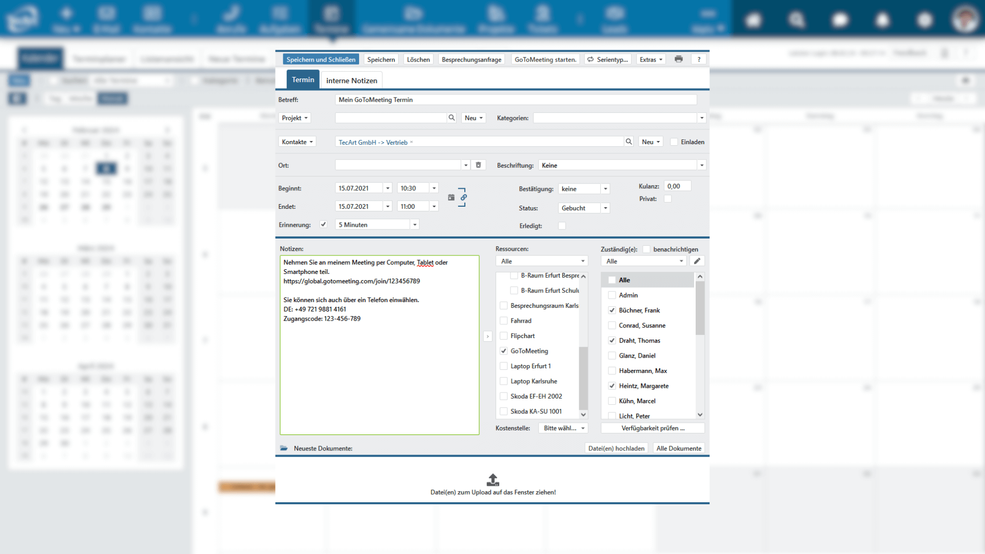 GoToMeeting Integration
