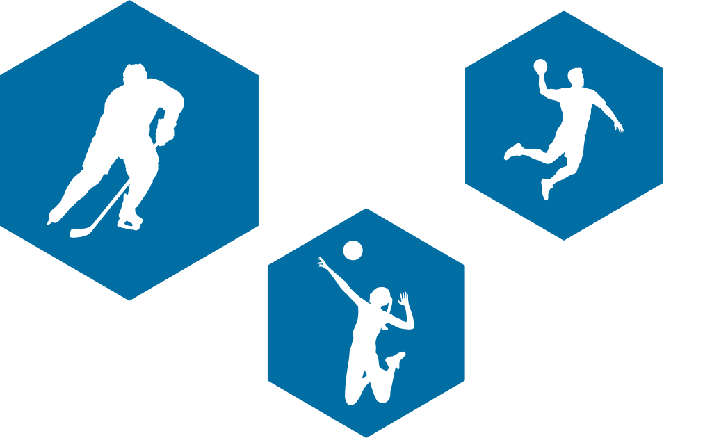 Eishockey. Volleyball, Handball